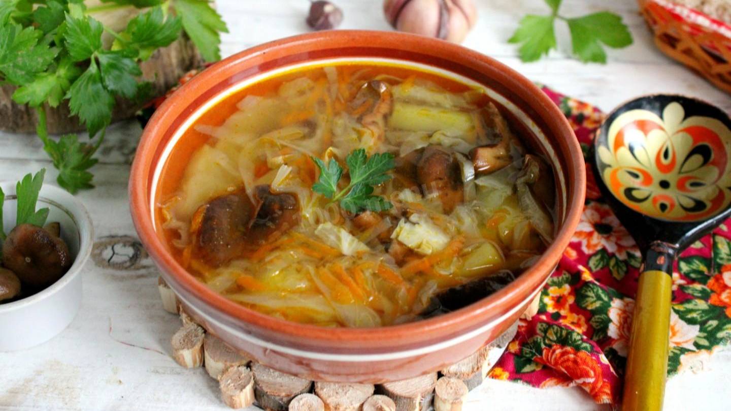 Щи из квашеной капусты с грибами старинный народный рецепт смотреть онлайн