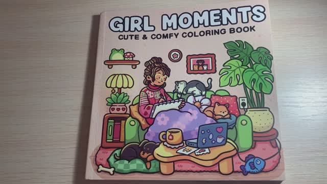 Обзор листалка на раскраску Girl moments. смотреть онлайн