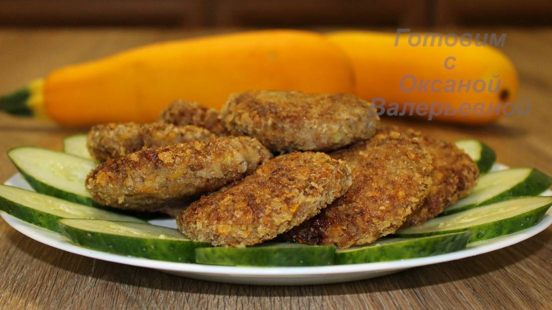 Сочные мясные котлеты с кабачками и гречкой в хрустящей панировке. Готовим с Оксаной Валерьевной. смотреть онлайн