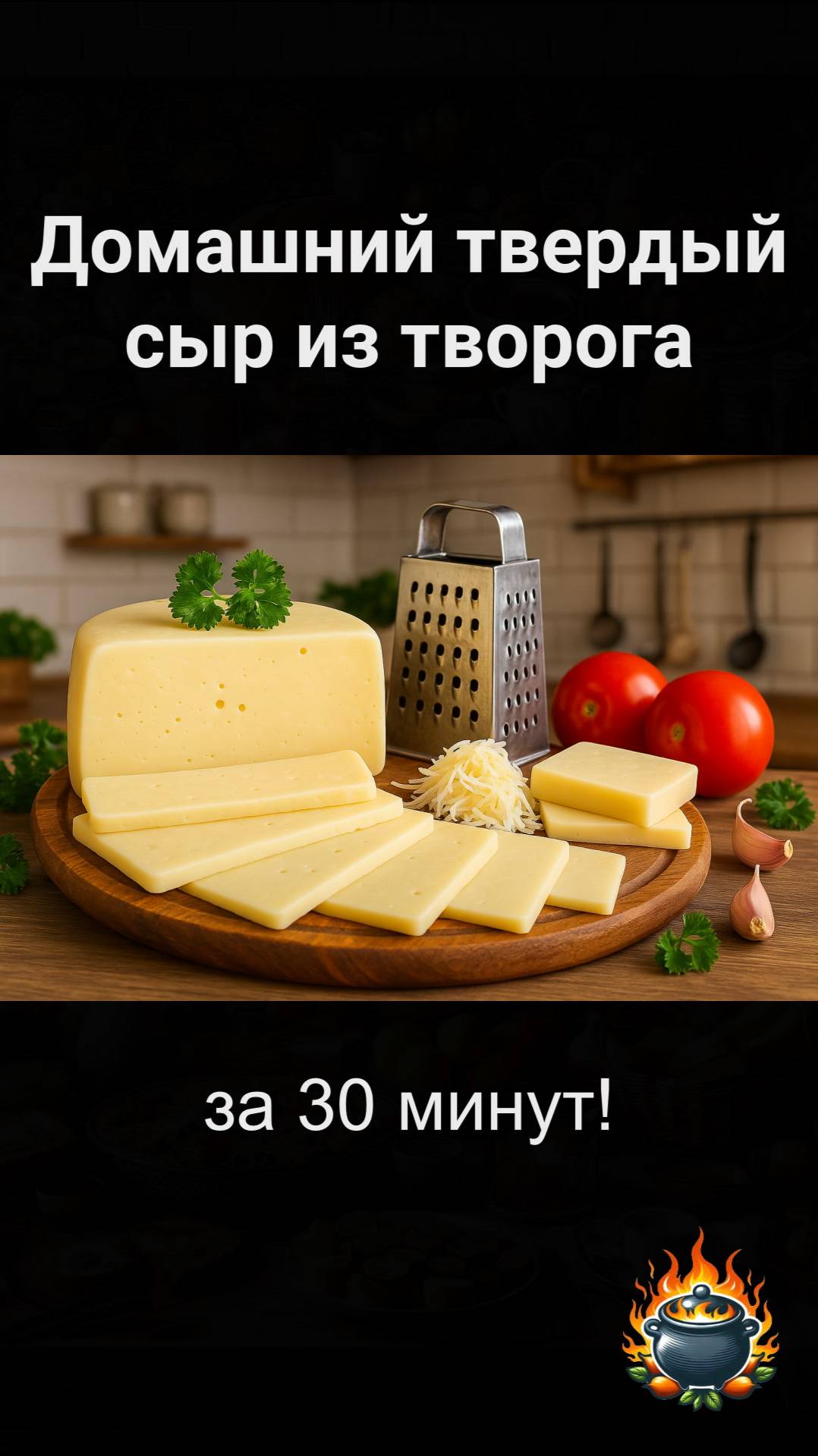 Домашний твердый сыр из творога