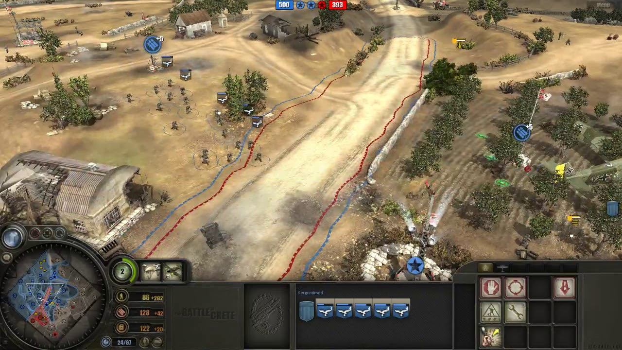 Battle of Crete mod (3.7.12) PvP, 2x2 Maleme map #34 смотреть онлайн