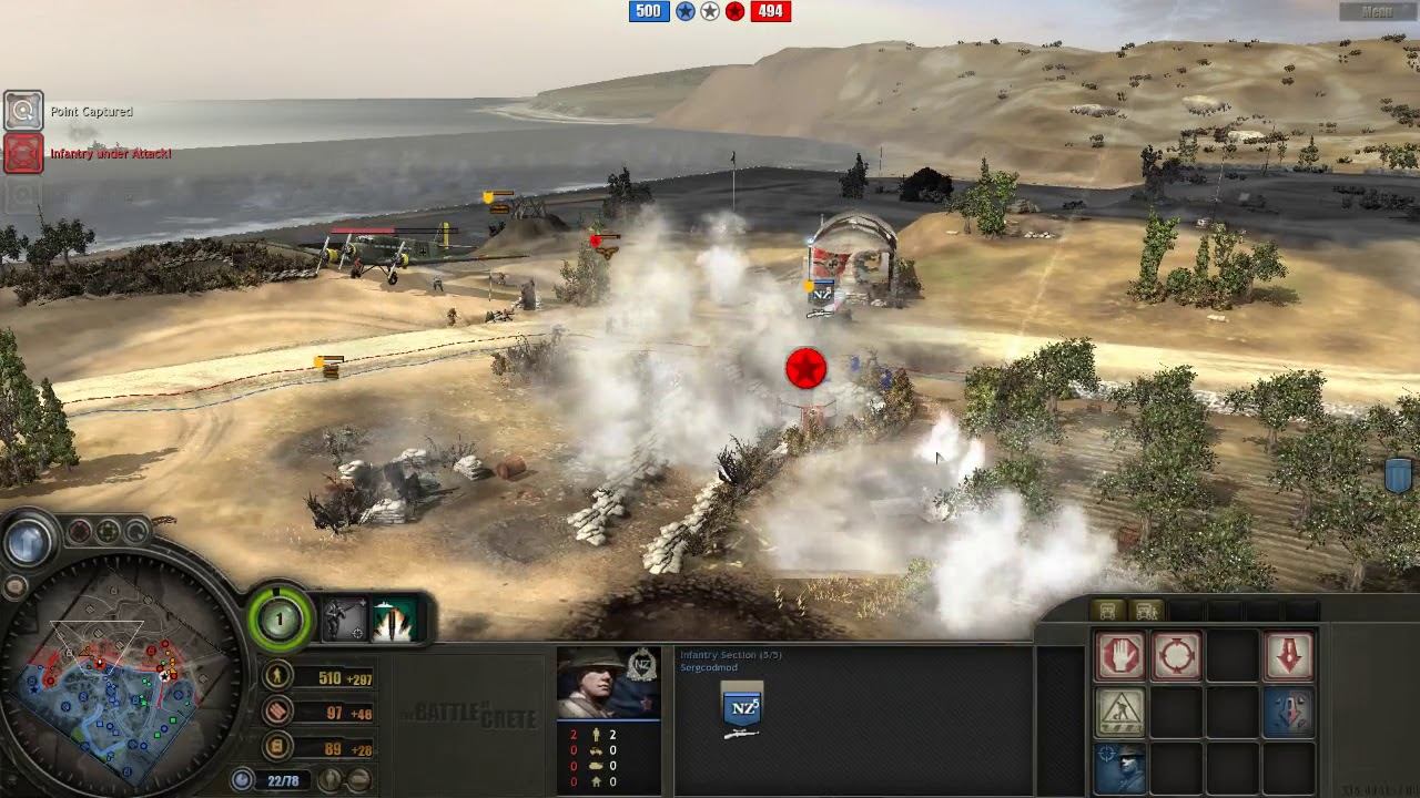 Battle of Crete mod (3.9) PvP, 2x2 Maleme map #3 смотреть онлайн