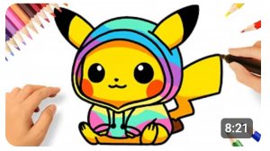 КАК ЛЕГКО НАРИСОВАТЬ ПИКАЧУ В ШАПОЧКЕ 😎💖