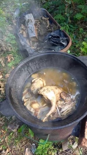 Настоящий охотничий суп! Полевая кулинария