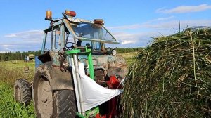 Обмотчик сенажа!мотаем сенаж мтз 80!