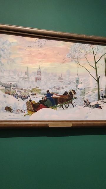 Российский флаг на картинах Кустодьева