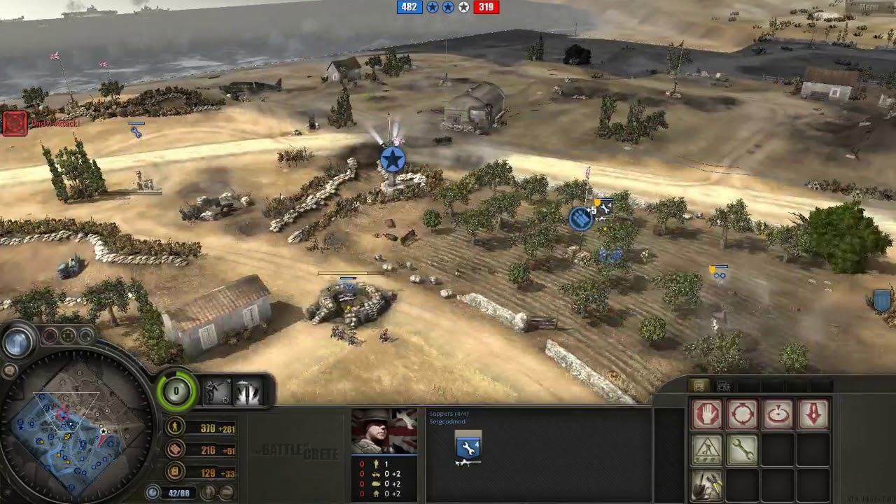 Battle of Crete mod (3.7.12) PvP, 2x2 Maleme map #19 смотреть онлайн