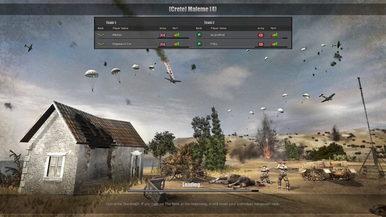 Battle of Crete mod (3.8.12) PvP, 2x2 Maleme map #9 смотреть онлайн