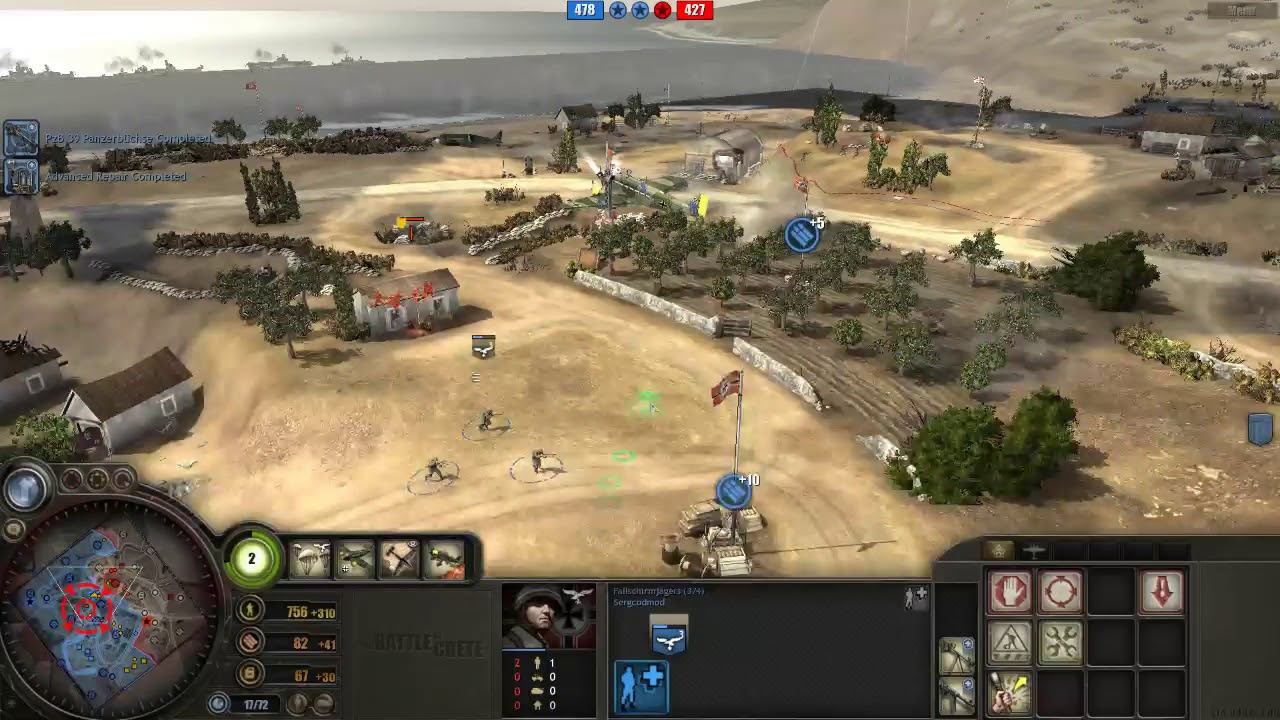 Battle of Crete mod (3.7.12) PvP, 2x2 Maleme map #9 смотреть онлайн