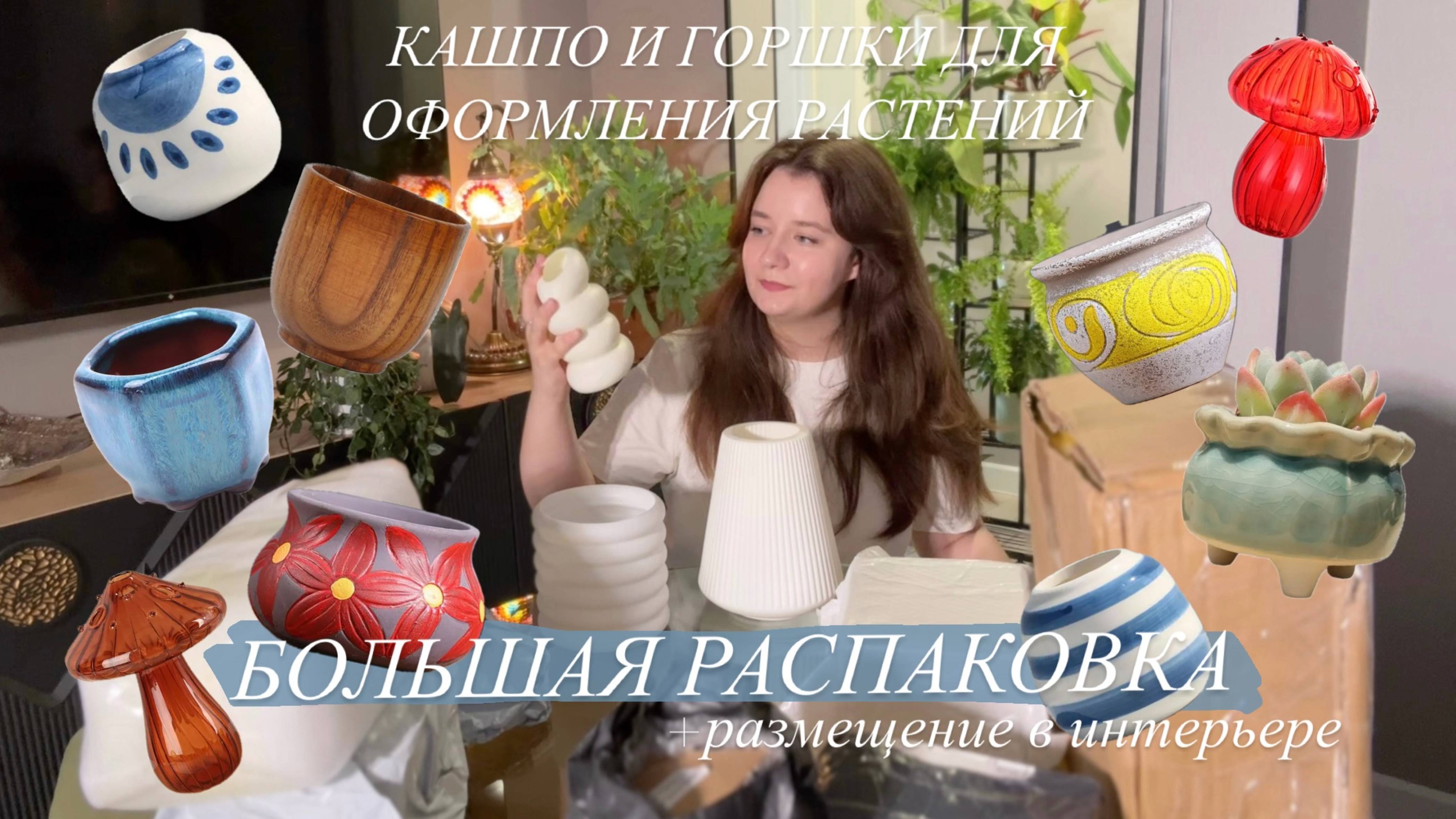 Необычные кашпо и горшки с AliExpress | распаковка и оформление растений смотреть онлайн