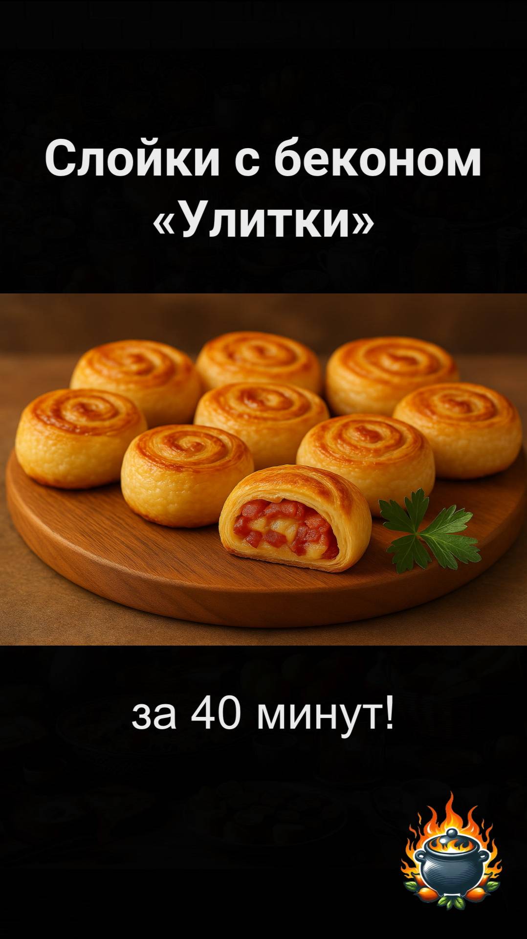 Слойки с беконом «Улитки»