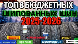 ТОП 8 БЮДЖЕТНЫХ ШИПОВАННЫХ ШИН НА СЕЗОН 2025-2026 ОБЗОР/ЗАМЕРЫ