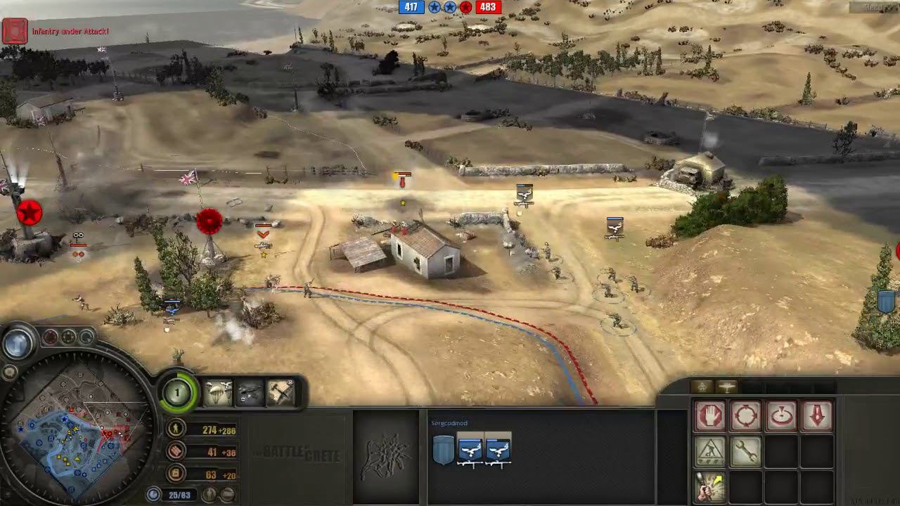Battle of Crete mod (3.7.12) PvP, 2x2 Maleme map #8 смотреть онлайн
