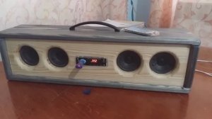 Собрал блютуз бумбокс  колонку своими руками, с FM радио на усилителе PAM8610.