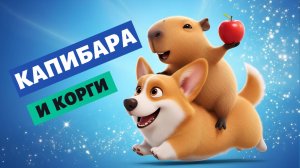 🐾КАПИБАРА И КОРГИ: История о дружбе и яблоке 🍎✨ Мультфильм для детей