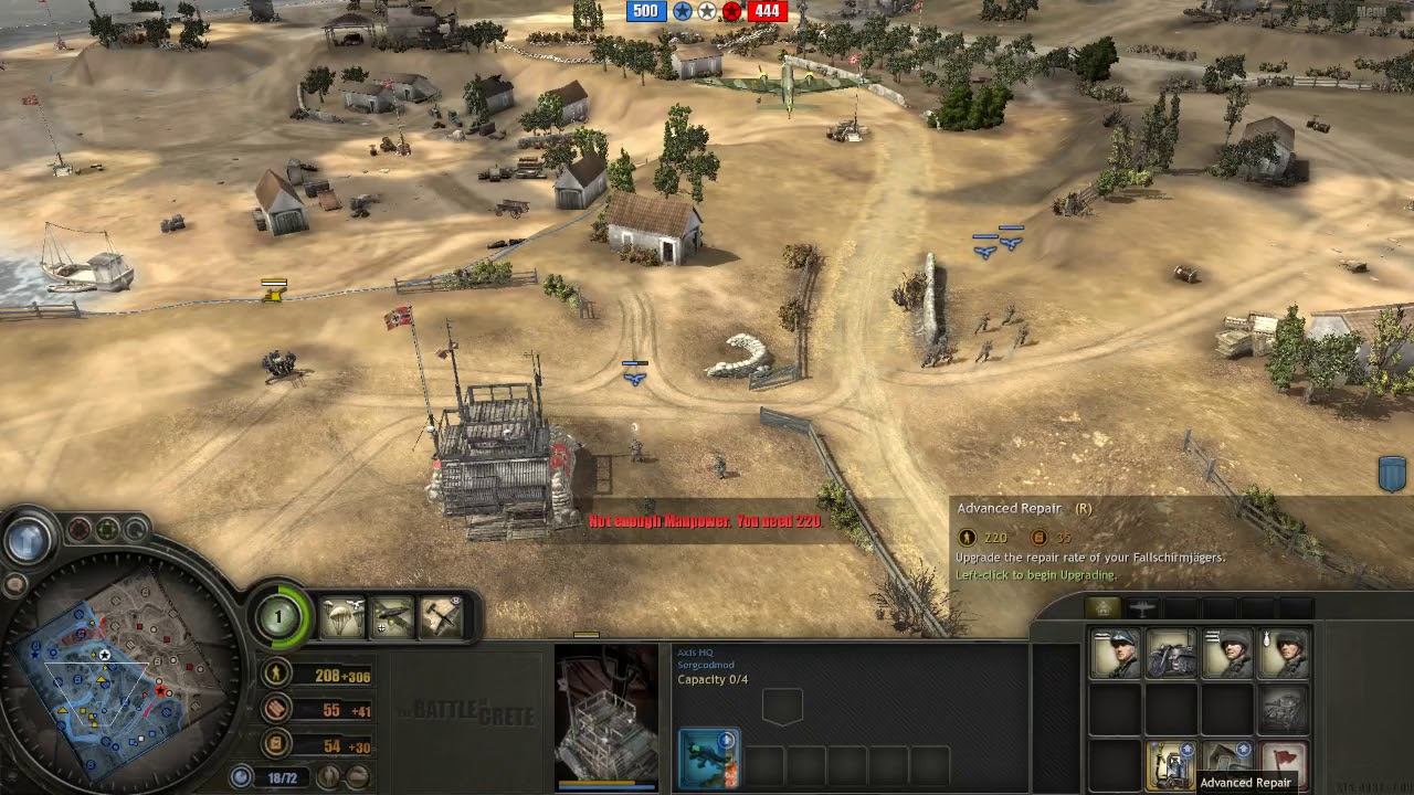 Battle of Crete mod (3.7.12) PvP, 2x2 Maleme map #12 смотреть онлайн