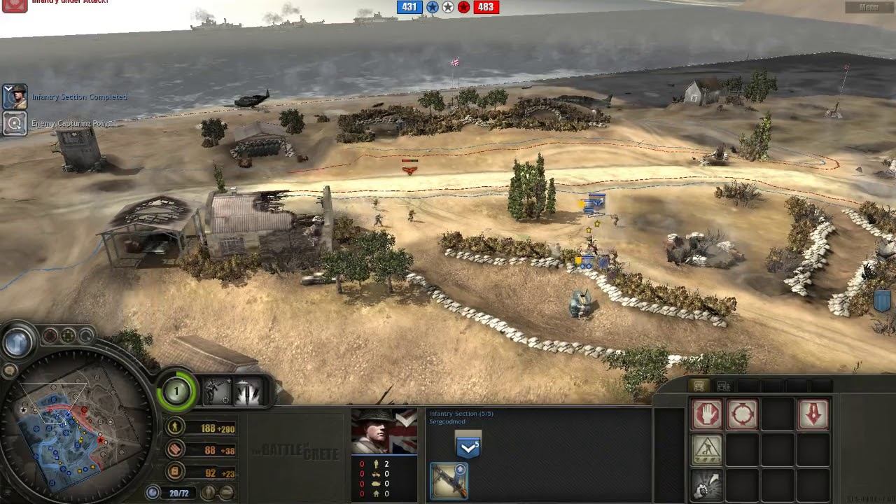 Battle of Crete mod (3.7.12) PvP, 2x2 Maleme map #38 смотреть онлайн
