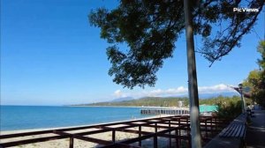 Абхазия набережная Гудауты сегодня 25 августа 2025. Обстановка на пляже море и погода сейчас