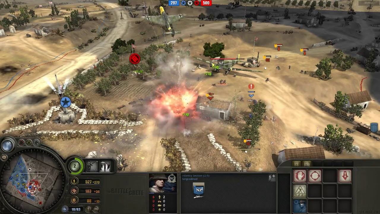 Battle of Crete mod (3.7.13) PvP, 2x2 Maleme map #6 смотреть онлайн