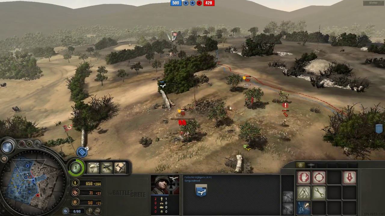 Battle of Crete mod (3.8.1) PvP, 2x2 Hill 107 map #7 смотреть онлайн