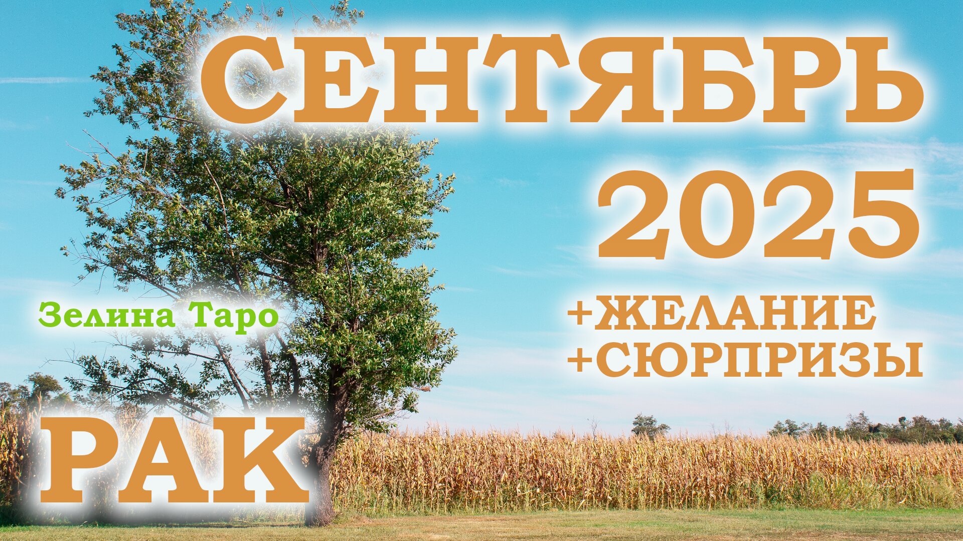 РАК | ТАРО прогноз на СЕНТЯБРЬ 2025 года | Желание | Сюрпризы | Расклад таро
