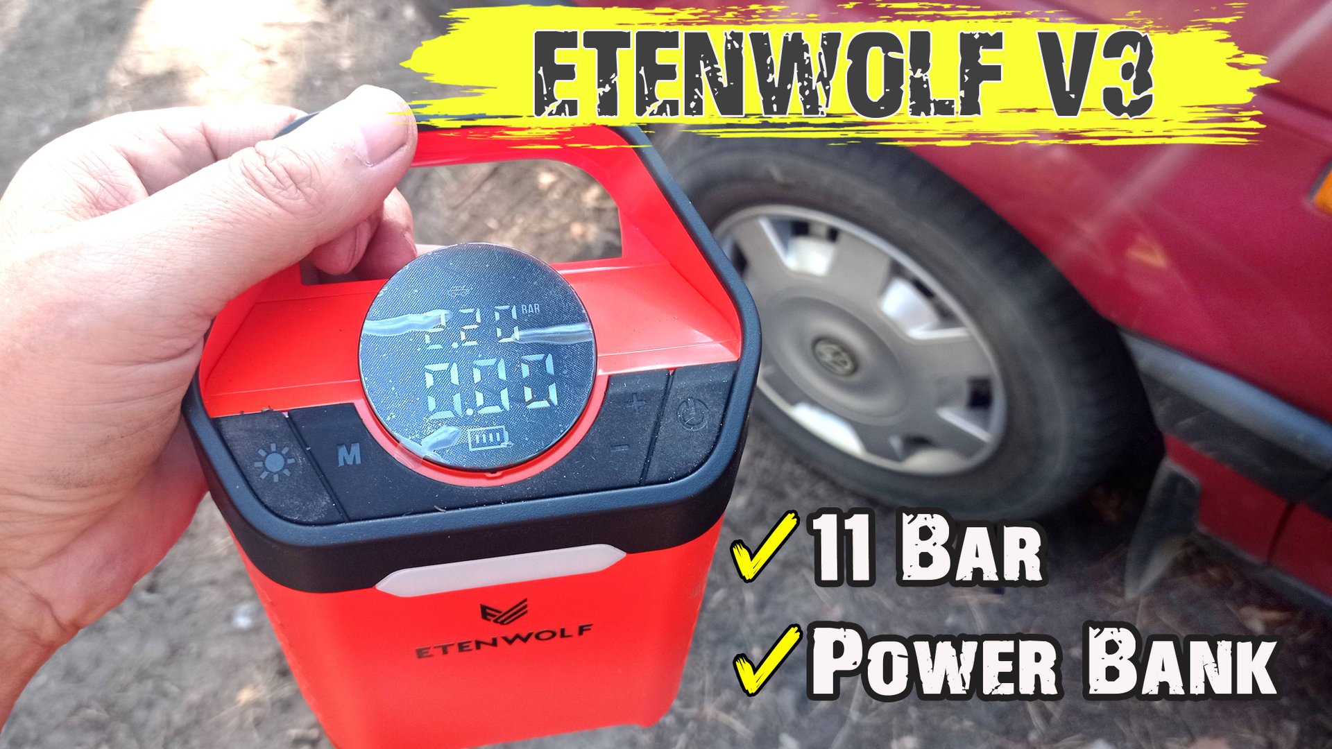 Мощный Компрессор ETENWOLF V3. Беспроводной и Многофункциональный