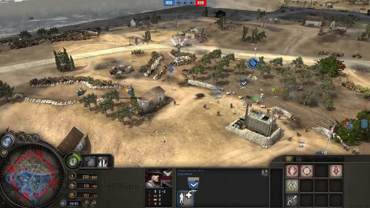 Battle of Crete mod (3.7.12) PvP, 2x2 Maleme map #7 смотреть онлайн