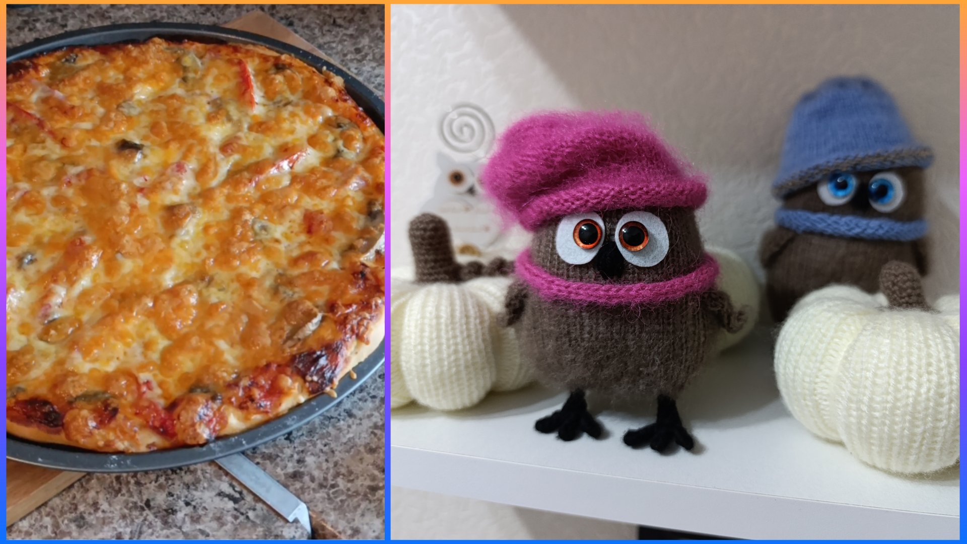 На радостях спалила пиццу🫣...Совушки спицами ,готовые работы😉🫶 смотреть онлайн