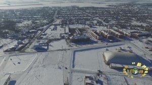 Отрадная зима вид с высоты птичьего полета