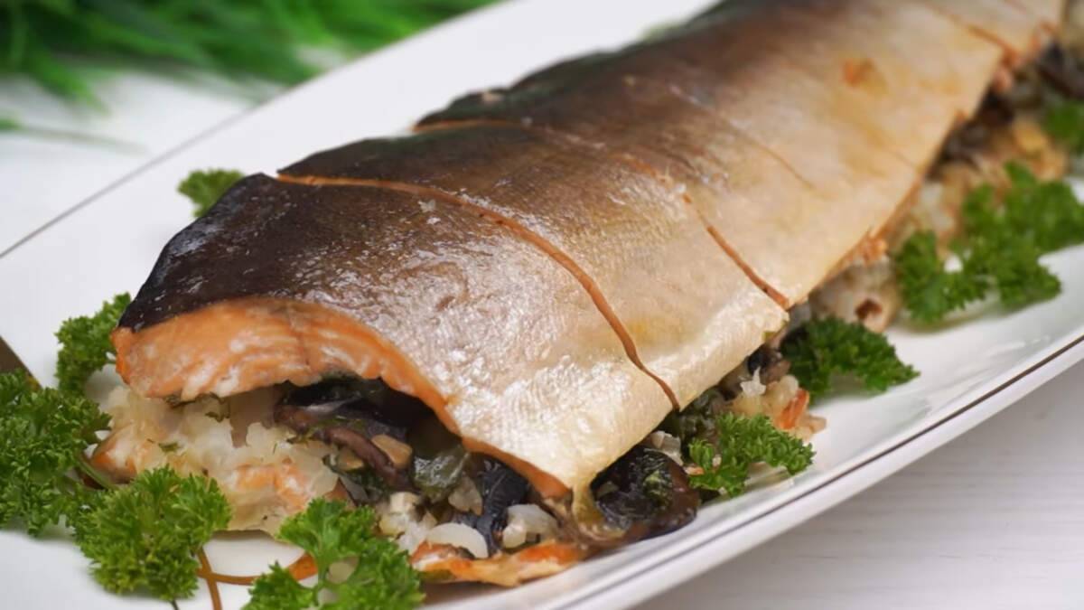 Старинный рецепт - фаршированная горбуша с грибами смотреть онлайн