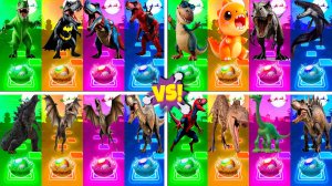 Динозавры МЕГАМИКС 97-100 уровни - Мультики про Динозавров | МУЛЬТФИЛЬМЫ ДИНОЗАВРЫ в Tiles Hop