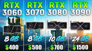 RTX 3060 Ti vs RTX 3070 vs RTX 3080 vs RTX 3090 - Test in 8 Games