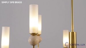 ЛЮСТРА | SIMPLY SP8 BRASS | CRYSTAL LUX | НОВИНКА 2025-2026