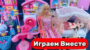 АСМР ИГРУШКИ ИЗ МУЛЬТИКА БАРБИ ДЛЯ ДЕВОЧЕК 🌸 ИГРАЕМ В КУКЛЫ И КУКОЛЬНЫЙ ДОМИК БАРБИ И МАЛЫША
