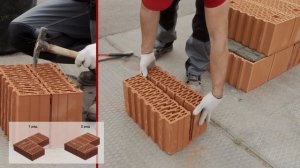 Кладка углов из керамических блоков