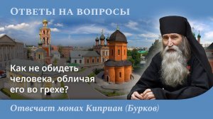 Как не обидеть человека, обличая его во грехе? Монах Киприан