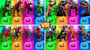 Динозавры МЕГАМИКС 109-112 уровни - Мультики про Динозавров | МУЛЬТФИЛЬМЫ ДИНОЗАВРЫ в Tiles Hop