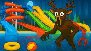 ПОСТРОИЛА АКВАПАРК В 99 НОЧЕЙ В ЛЕСУ в РОБЛОКС