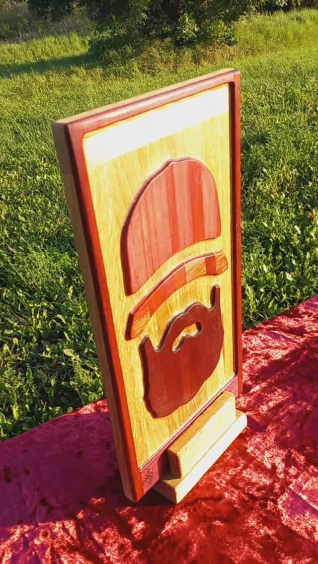 diy#10. Разделочная доска с необычным изображением в виде силуэта с бородой своими руками из дерева