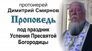 Проповедь под праздник Успения Пресвятой Богородицы (2016.08.27). Протоиерей Димитрий Смирнов