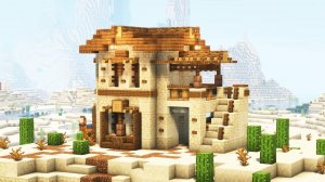 Песчаный дом в майнкрафте.