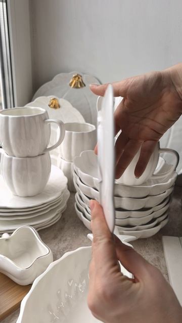 Тарелка десертная в форме Тыквы