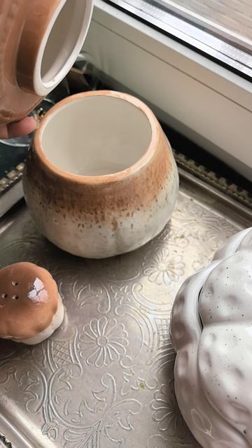 Банка для хранения и солонка в виде грибочка