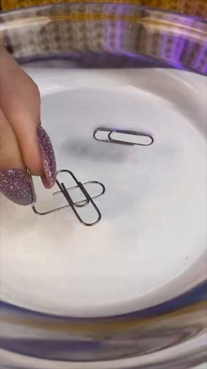 😱 Металлические скрепки плавают. Как это?