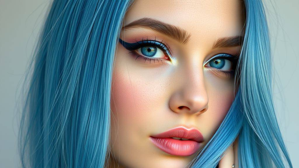 Девушка с синими волосами смотреть онлайн