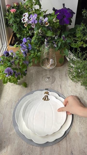 Тарелки для осенних сервировок в форме Тыквы