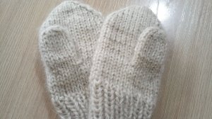 Варежки детские спицами