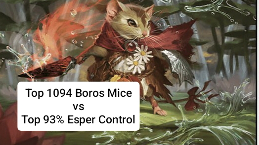 Top 1094 Boros Mice Vs Top 93% Esper Control | Standard | Mythic Rank | MTG Arena