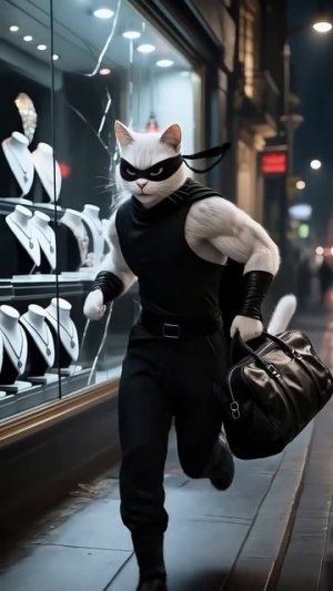 Папа кот хотел спасти своего котика