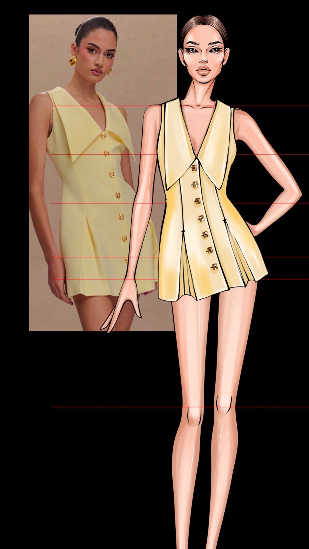 Уроки рисования эскизов одежды #short смотреть онлайн